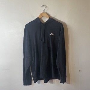 Lightweight Black Nike Pullover Hoodie Size XL Long Sleeve